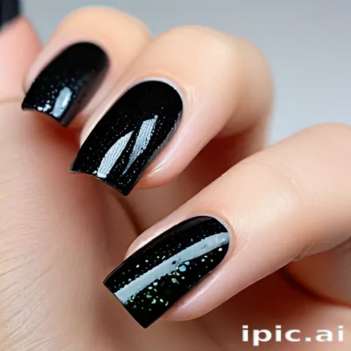 black with glitter