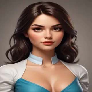 brunette cartoon character