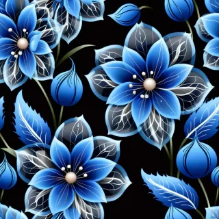 blue flowers transparent