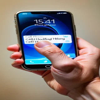 hand holding cell phone