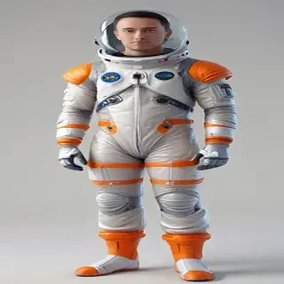 cartoon transparent astronaut suit