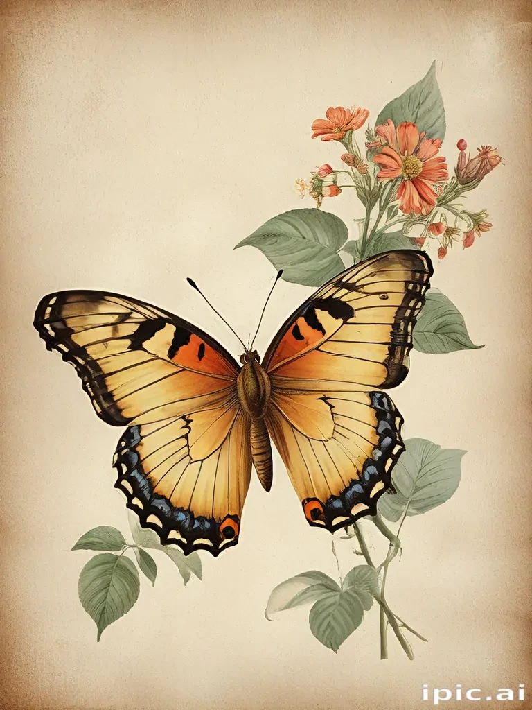 vintage butterfly illustration