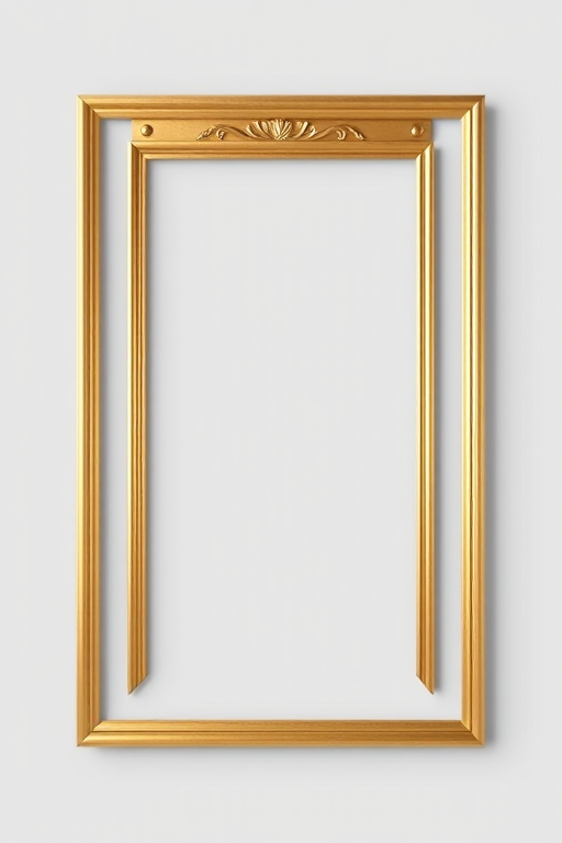 rectangle gold frame png