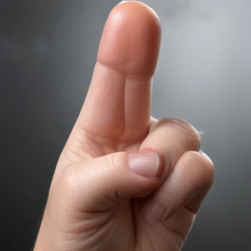 middle finger transparent