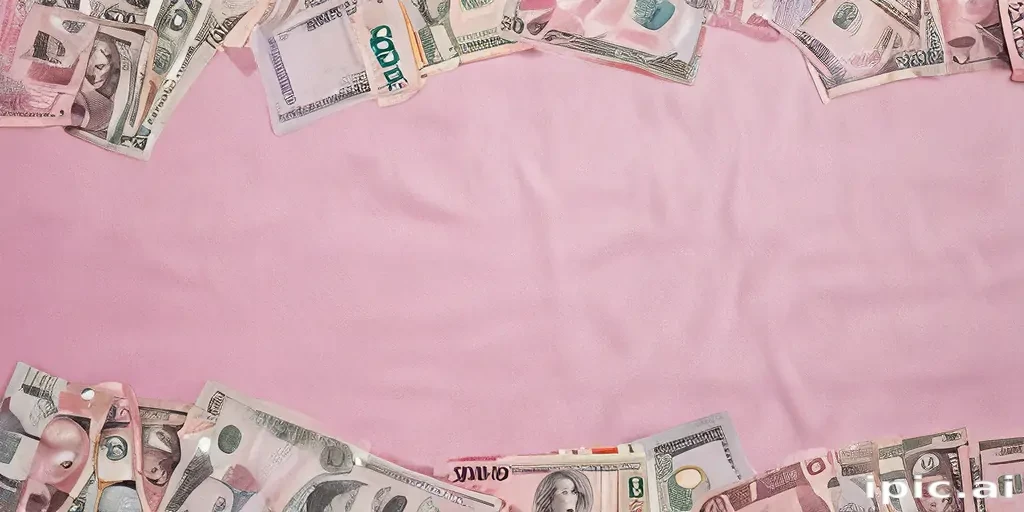 pink money background