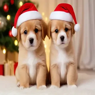 cute christmas dogs