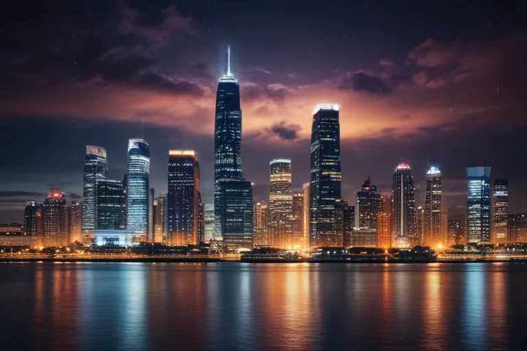 city lights background