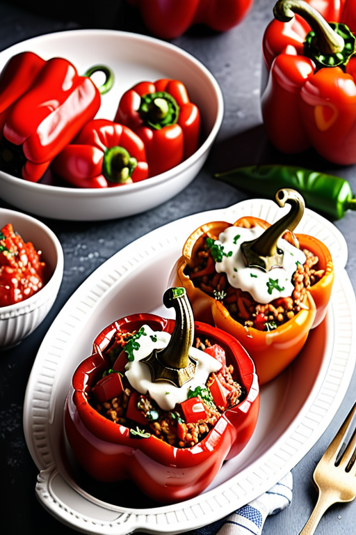 what to serve with stuffed red peppers