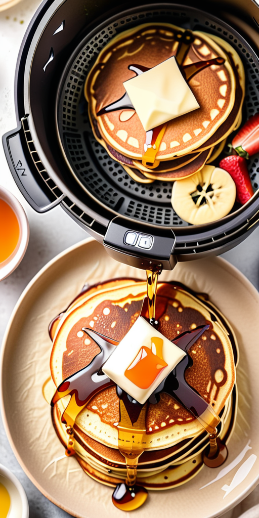 pancakes in air fryer with parchment paper