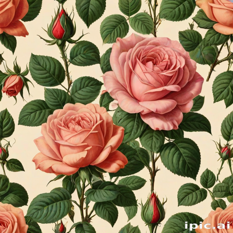 vintage rose illustration