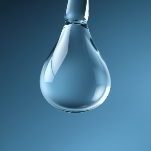create a high-resolution digital illustration of a water droplet with a glossy finish, emphasizing transparency and reflections, captured with a Canon EOS R5 at f/2.8, ISO 100, 1/200s, using a macro lens for detailed textures and soft lighting from the side to enhance the shine and depth