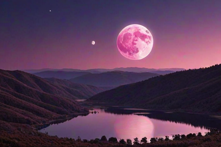 pink moon wallpaper