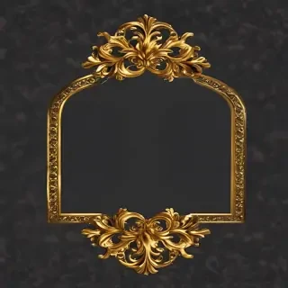 transparent background gold border