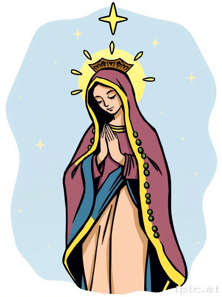 virgin mary clip art