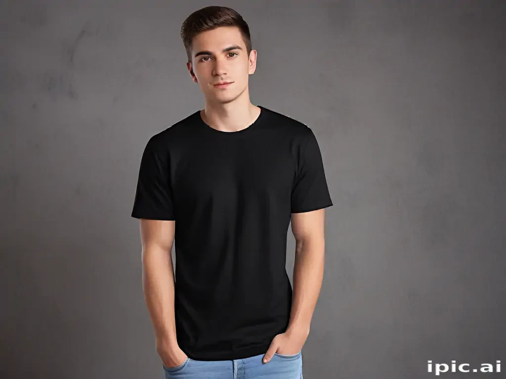 black tee mockup