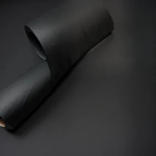 crinkled black paper
