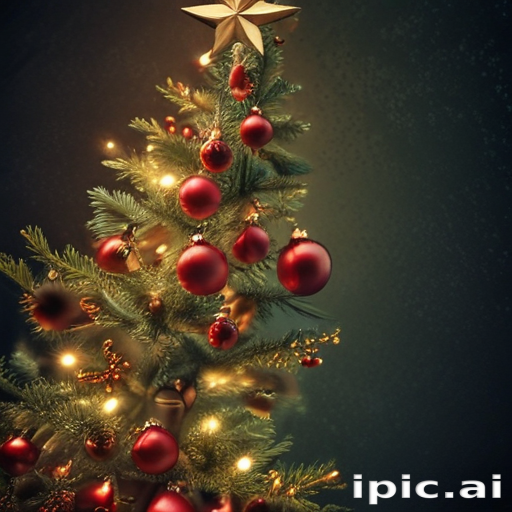 Beautifully Decorated Christmas Tree with Red Ornaments and Warm Lights