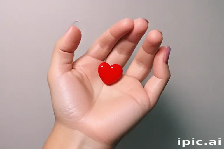 hand heart aesthetic