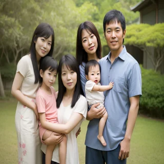 free use asian family