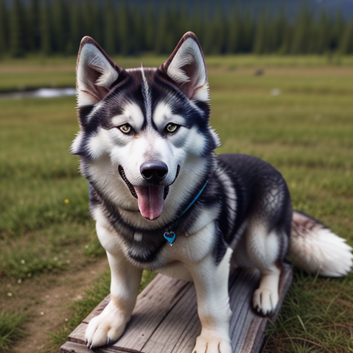 alaskan husky shepherd