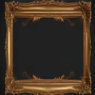 golden frame png transparent