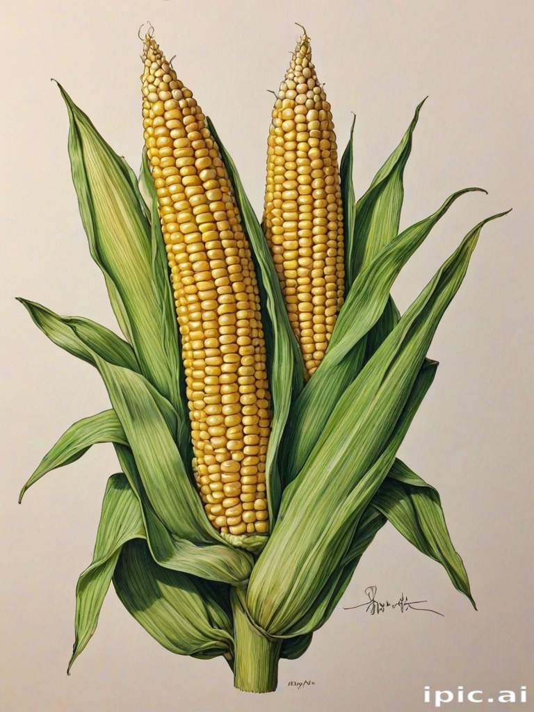 corn drawing