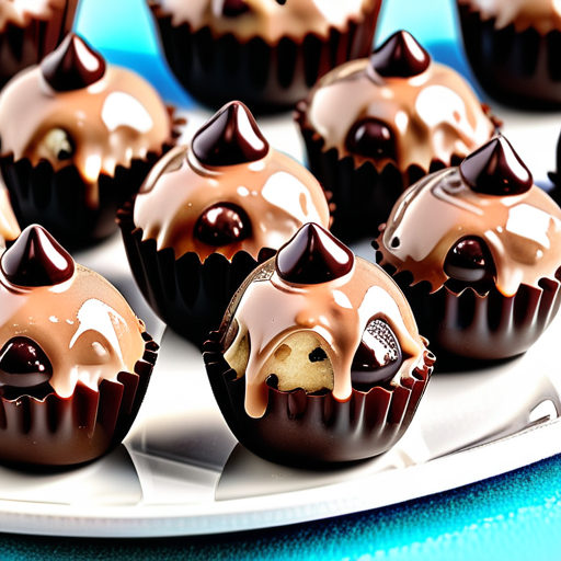 chocolate covered cookie dough bites