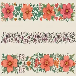 floral borders clipart