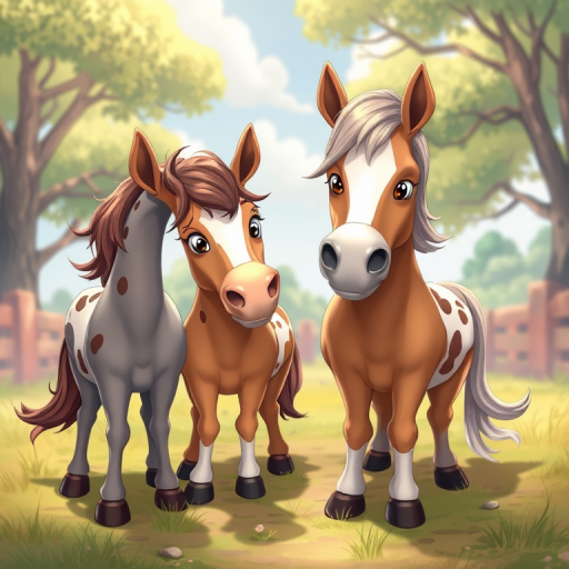 cartoon horses