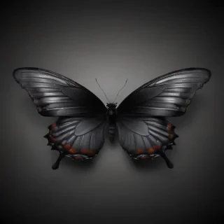black butterfly outline