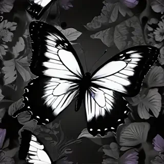 black and white butterfly wallpaper