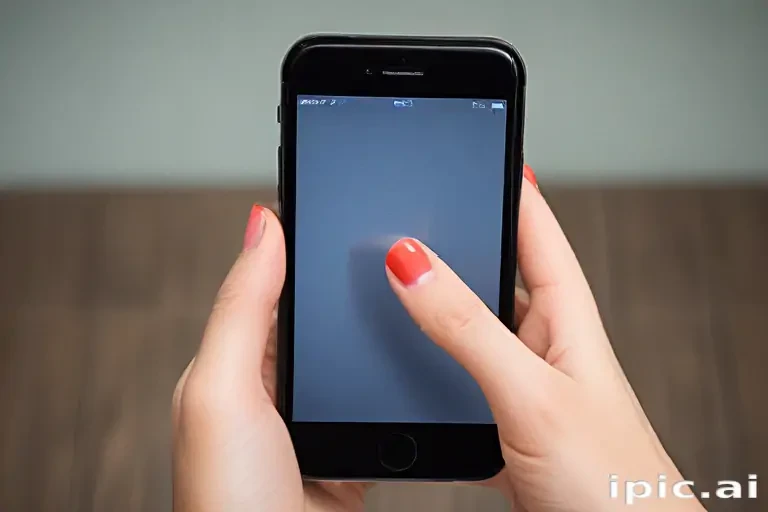 holding phone