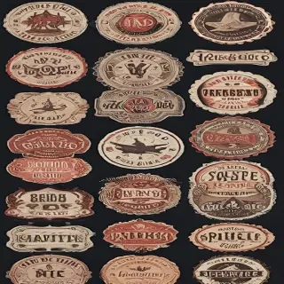 vintage stickers png