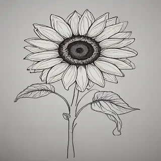 sunflower outline
