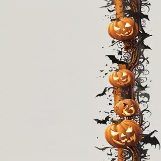 halloween border transparent