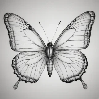 outline drawing of a butterfly