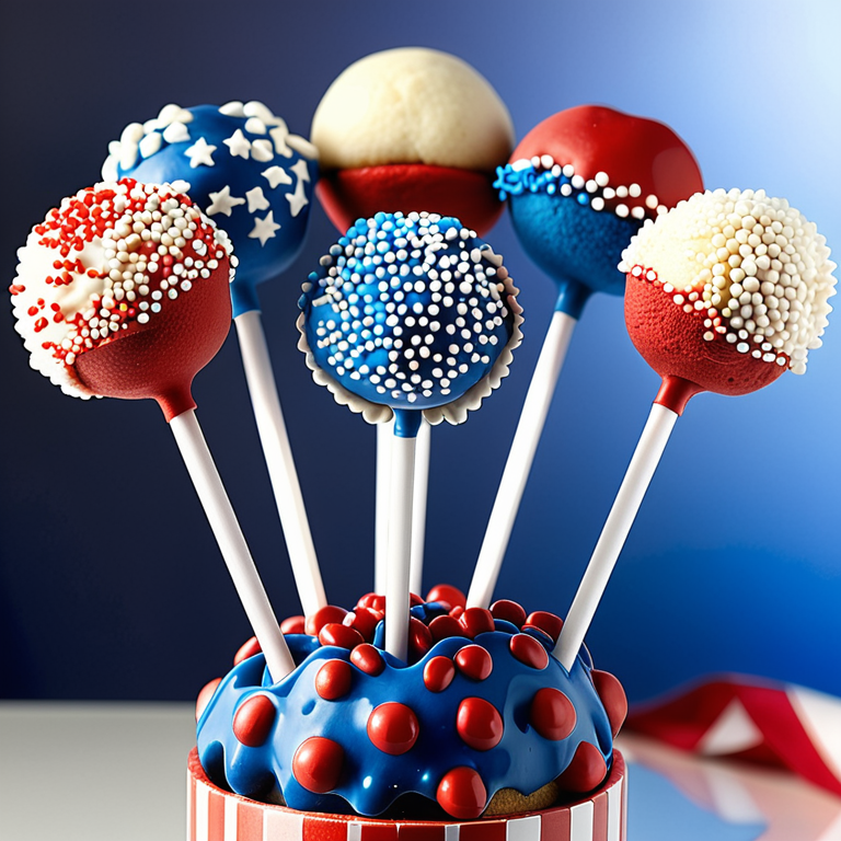 fourth of july cake pops