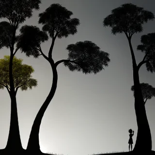 silhouette tree png