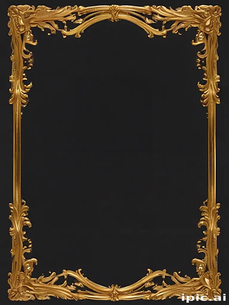 transparent background gold border