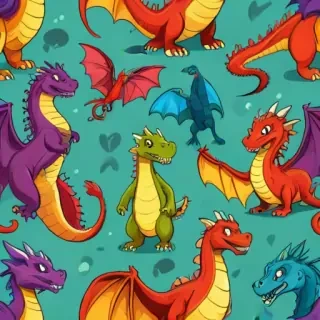 cartoon dragons