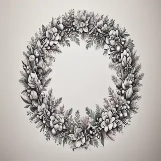 wreath drawing