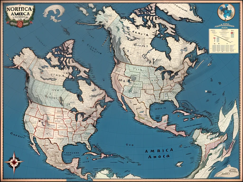 north america map