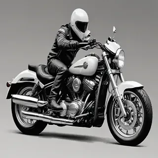 motorcycle clipart black and white