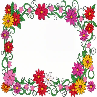 clipart borders flowers