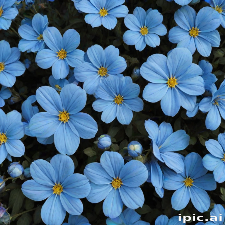 blue flowers aesthetic