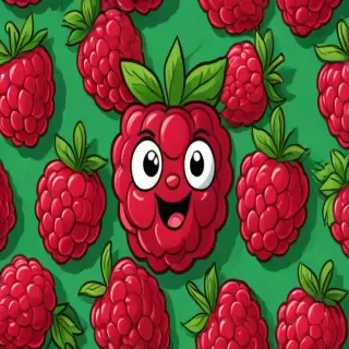 cartoon raspberry
