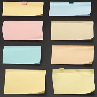 sticky note with transparent background