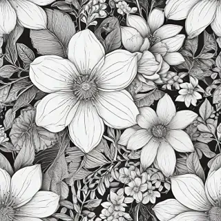 flower line work