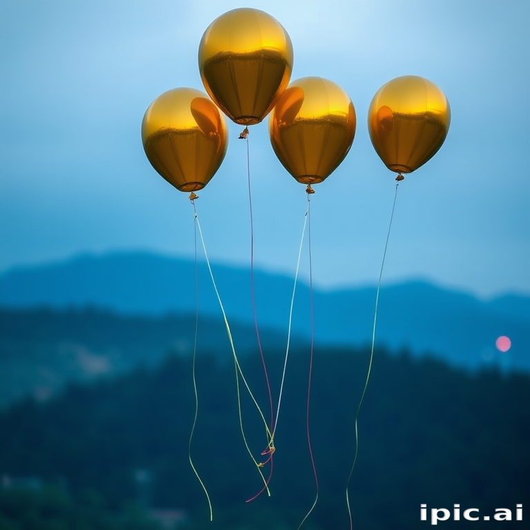 golden balloons