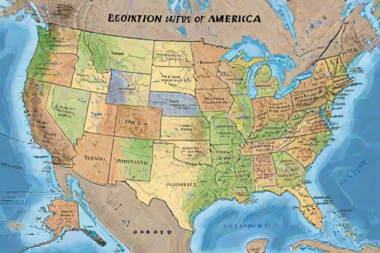 map of united states of america